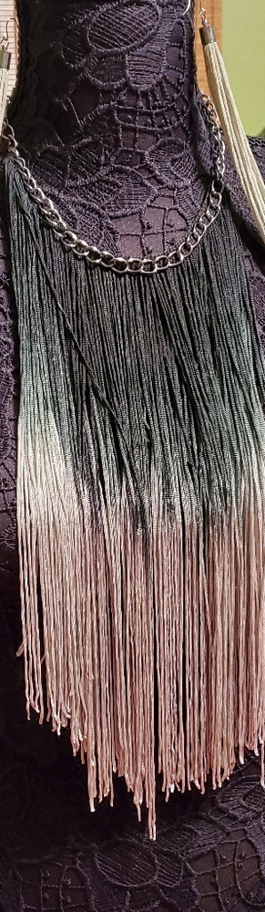 long Ombre necklace and earings
